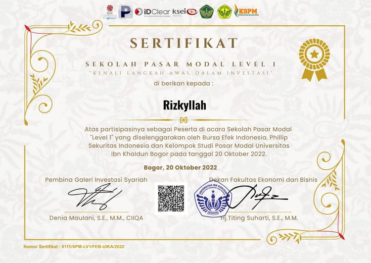 LSP IKEPAMI certificate preview