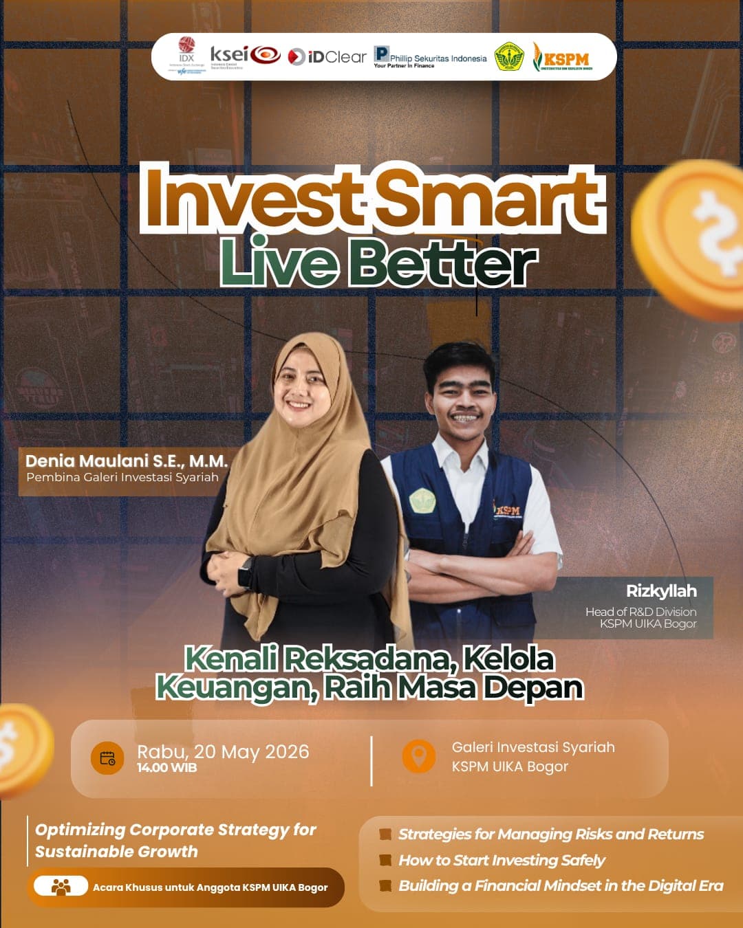 Invest Smart Live Better seminar event poster
